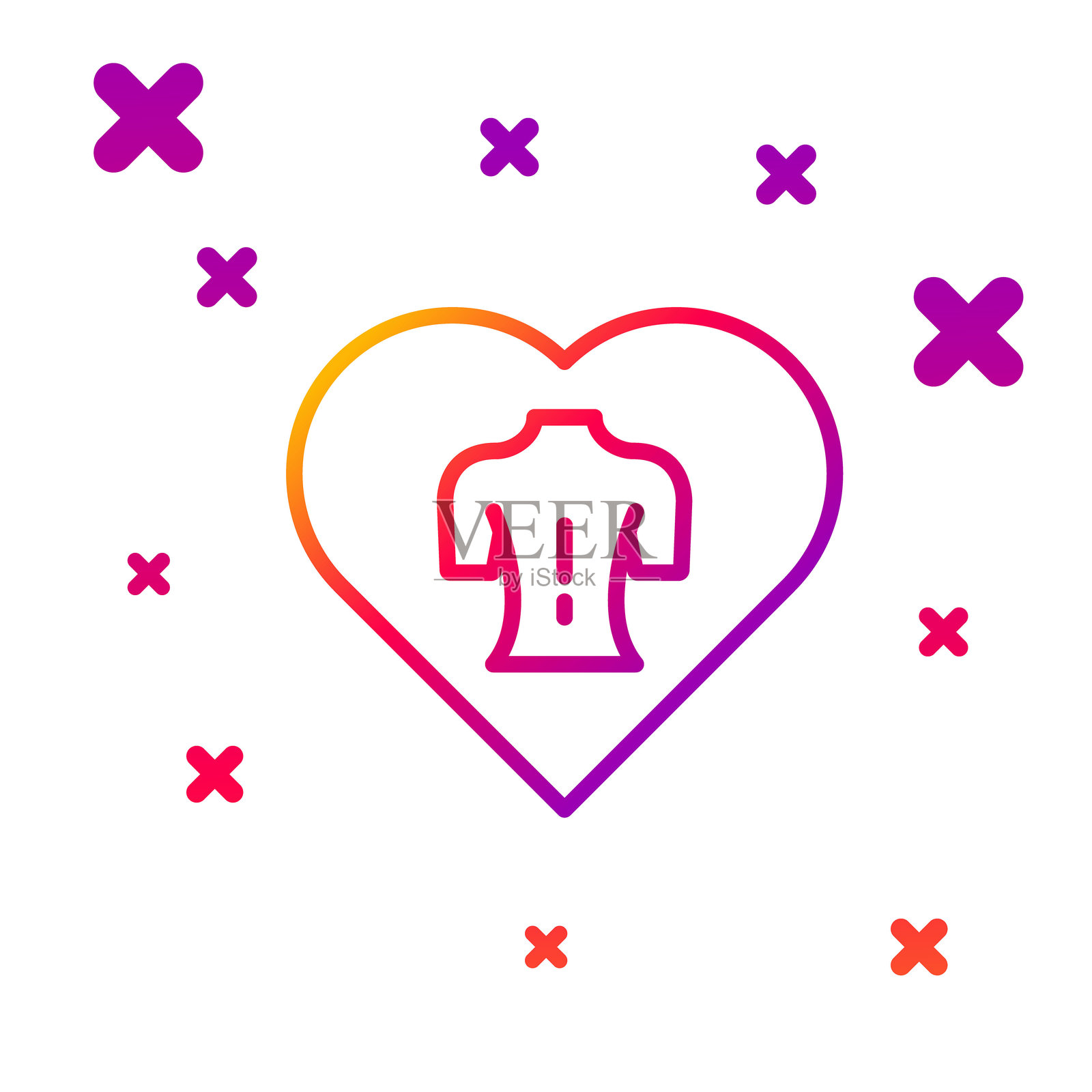 彩色线条按摩图标，背景为白色。放松，休闲。渐变随机动态形状。矢量图。插画图片素材