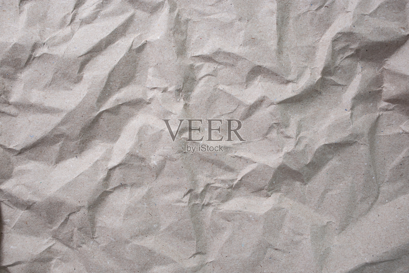 灰色回收纸张皱褶阴影，柔焦特写，抽象纹理照片摄影图片