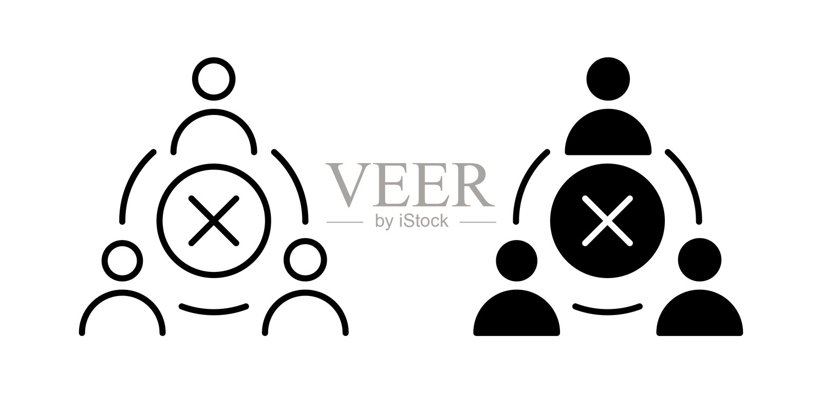 商业策略和用户账户图标插画图片素材