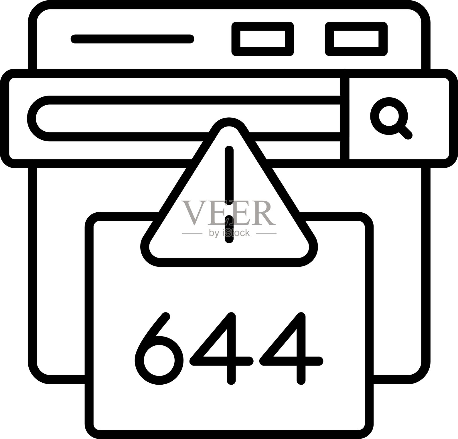 644错误图标插画图片素材