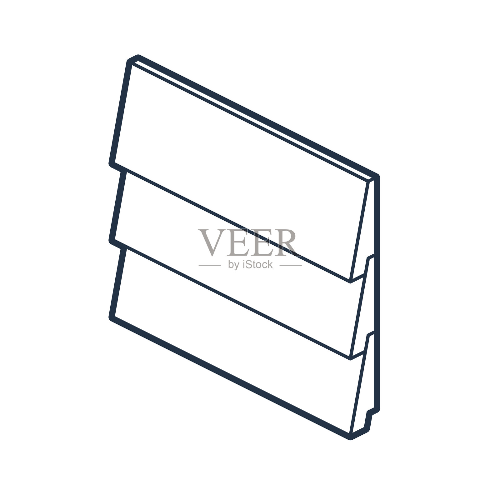 木质外墙，矢量等距图标插画图片素材