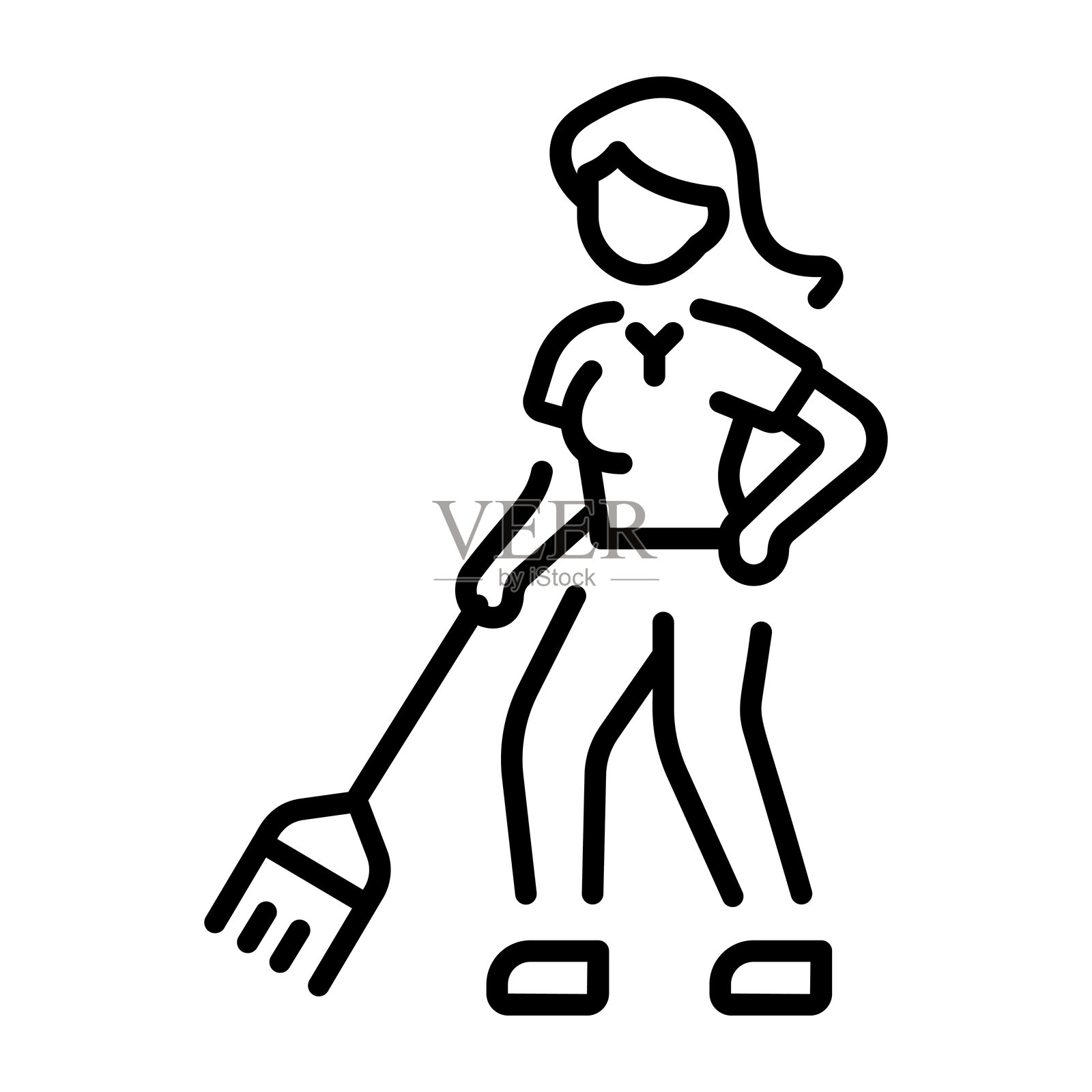 耙草插画图片素材