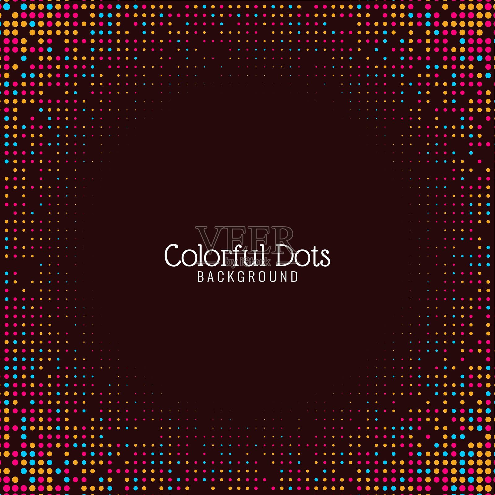 抽象优雅的彩色点背景插画图片素材