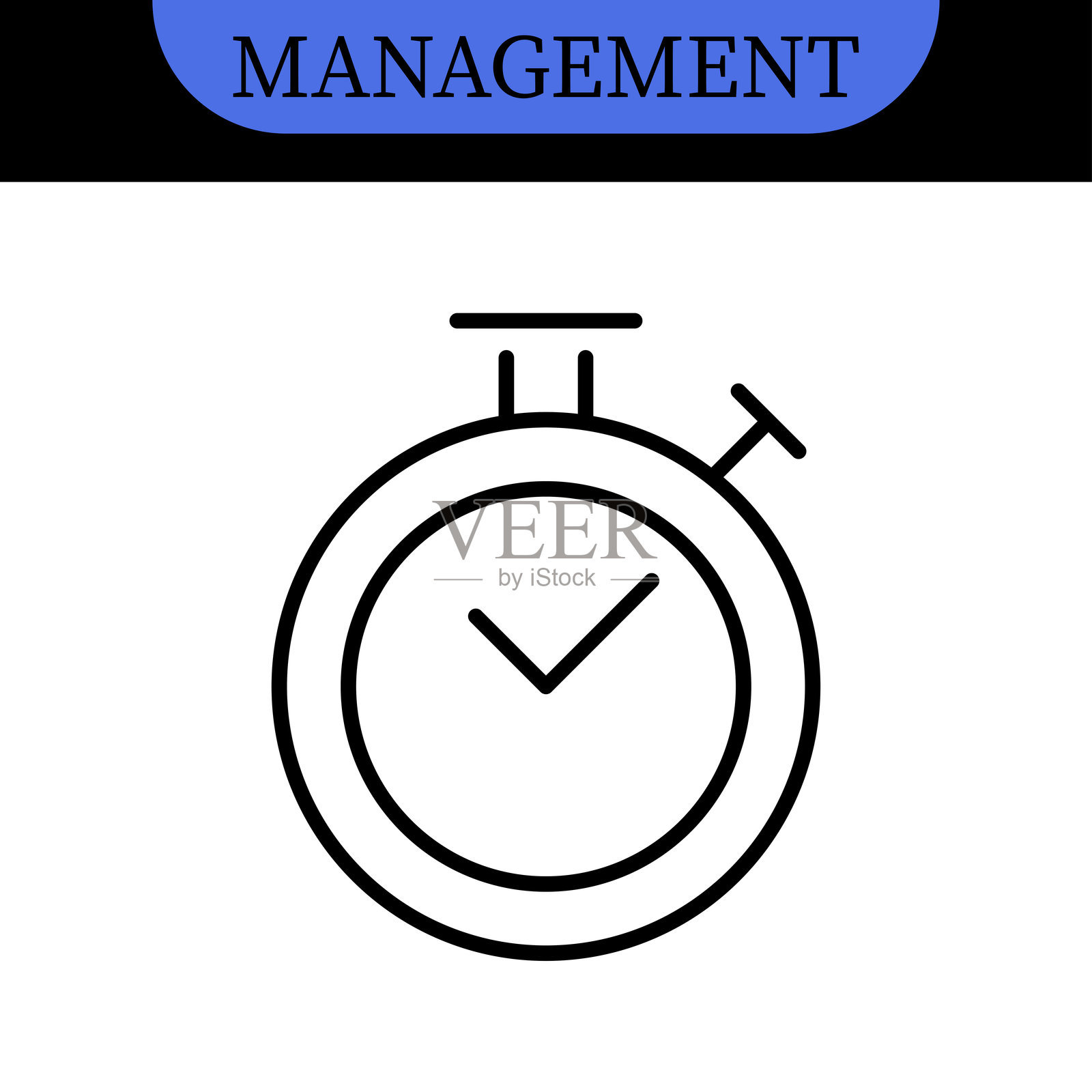 管理线可编辑图标集插画图片素材