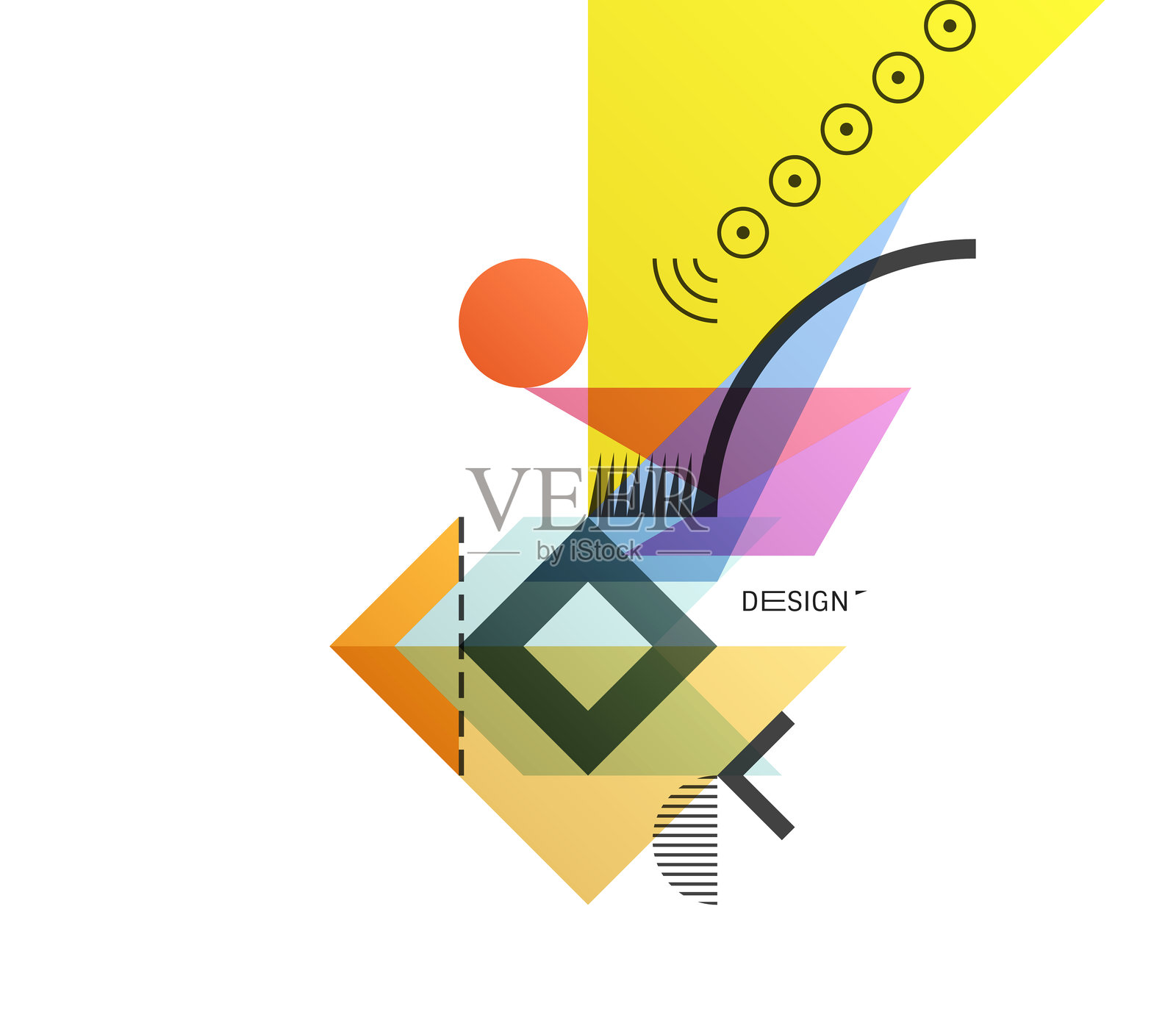 平面彩色矢量形状的艺术构图。抽象透明几何背景。适用于演示、企业封面文档、横幅、传单、海报、宣传册的封面设计模板。插画图片素材