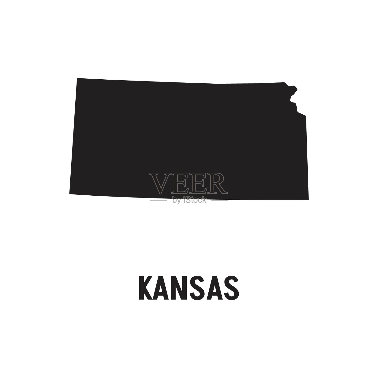 美国佛蒙特州。佛蒙特州的领土和旗帜。美国各州的领土在白色背景上。分开的州。矢量插图。插画图片素材