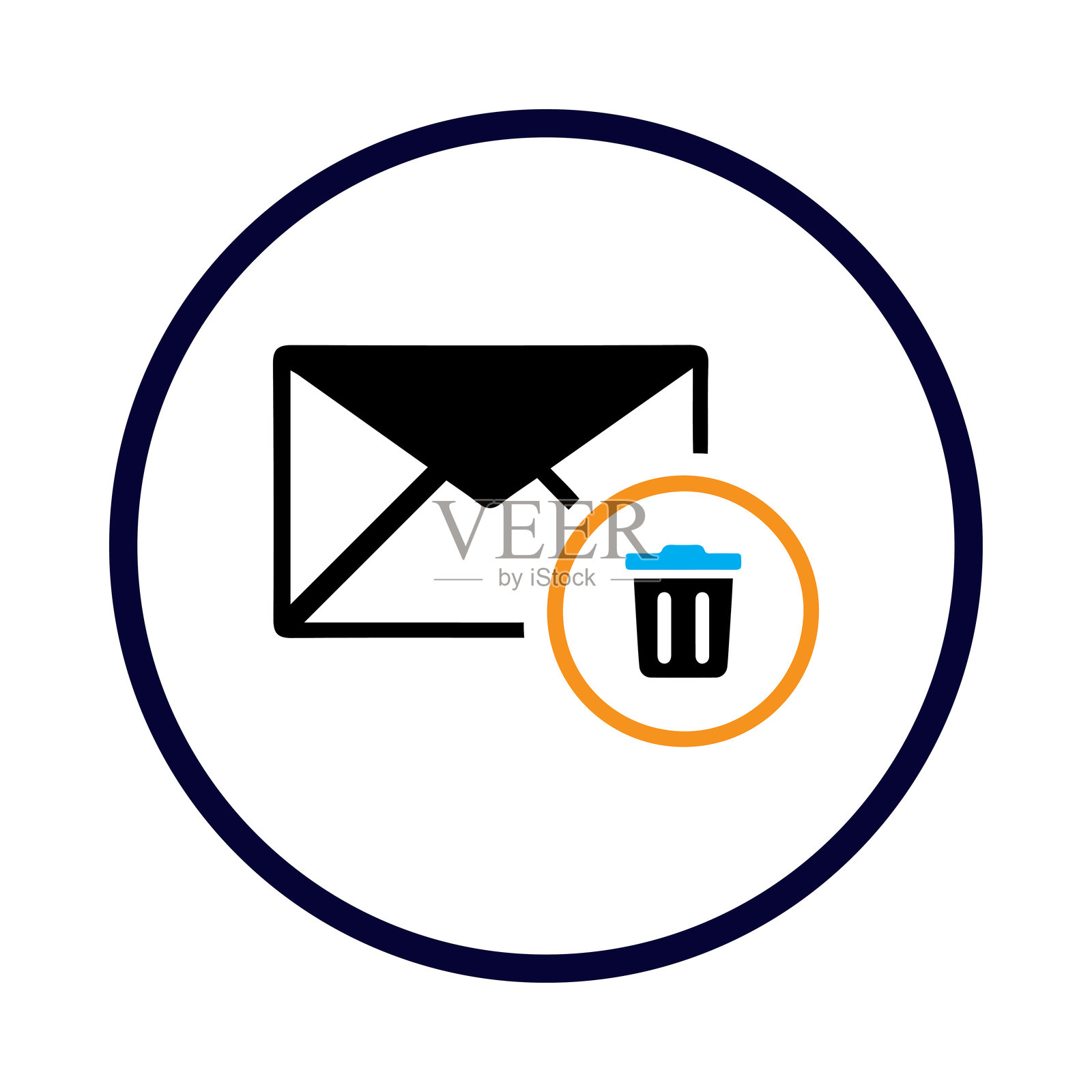 信息，短信，垃圾信息，邮件，垃圾邮件，垃圾图标插画图片素材