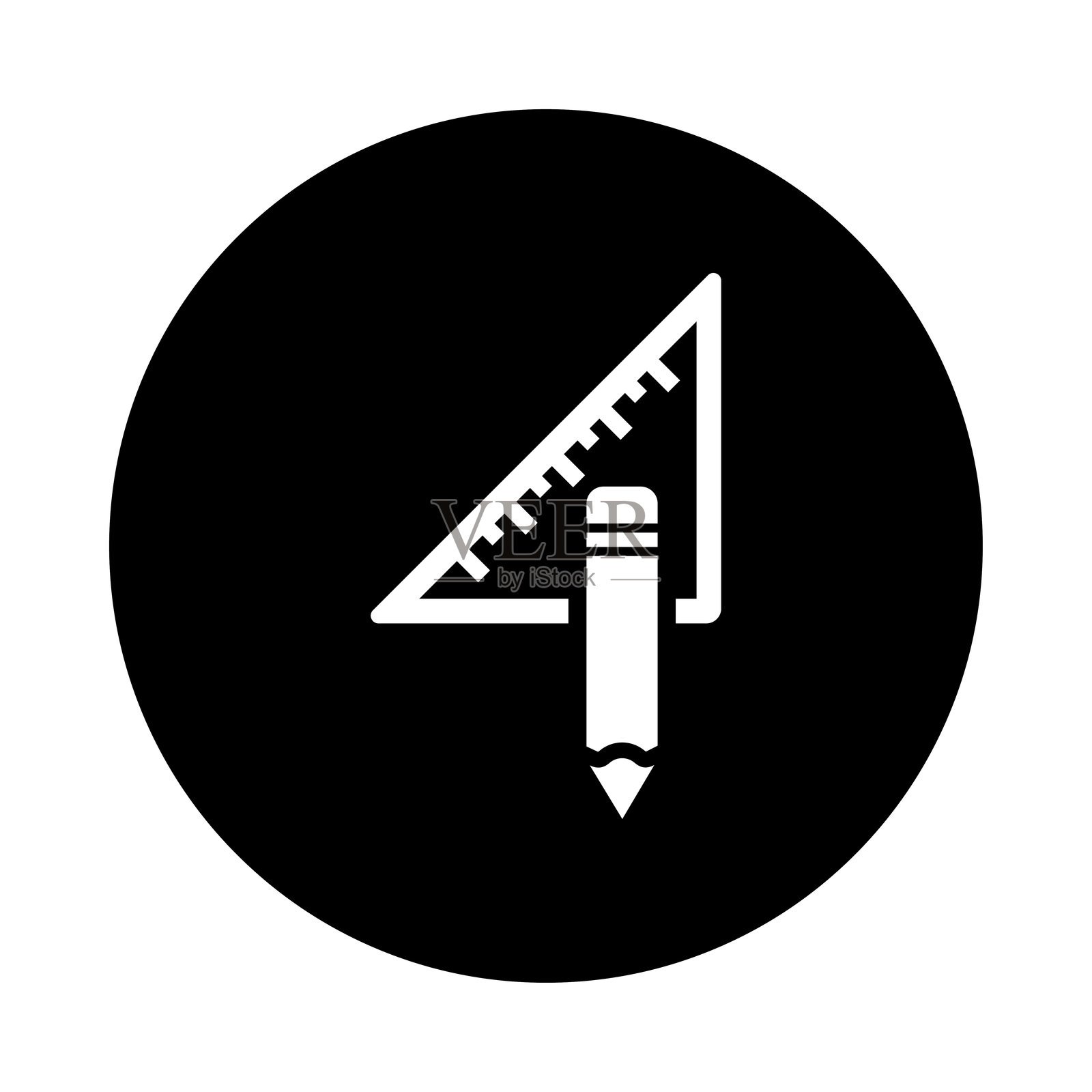 尺子、铅笔、钢笔、尺子和铅笔图标插画图片素材