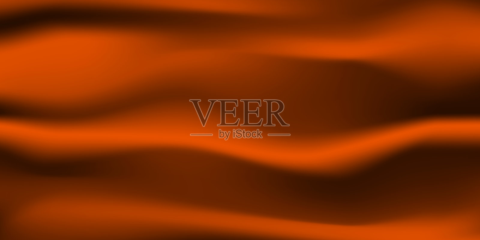 丝绸橙色背景。抽象矢量图案，留白空间。液态波纹质感，光滑的帷幕壁纸。婚礼面料，缎子。波浪设计适用于横幅、卡片、明信片、背景。插画图片素材