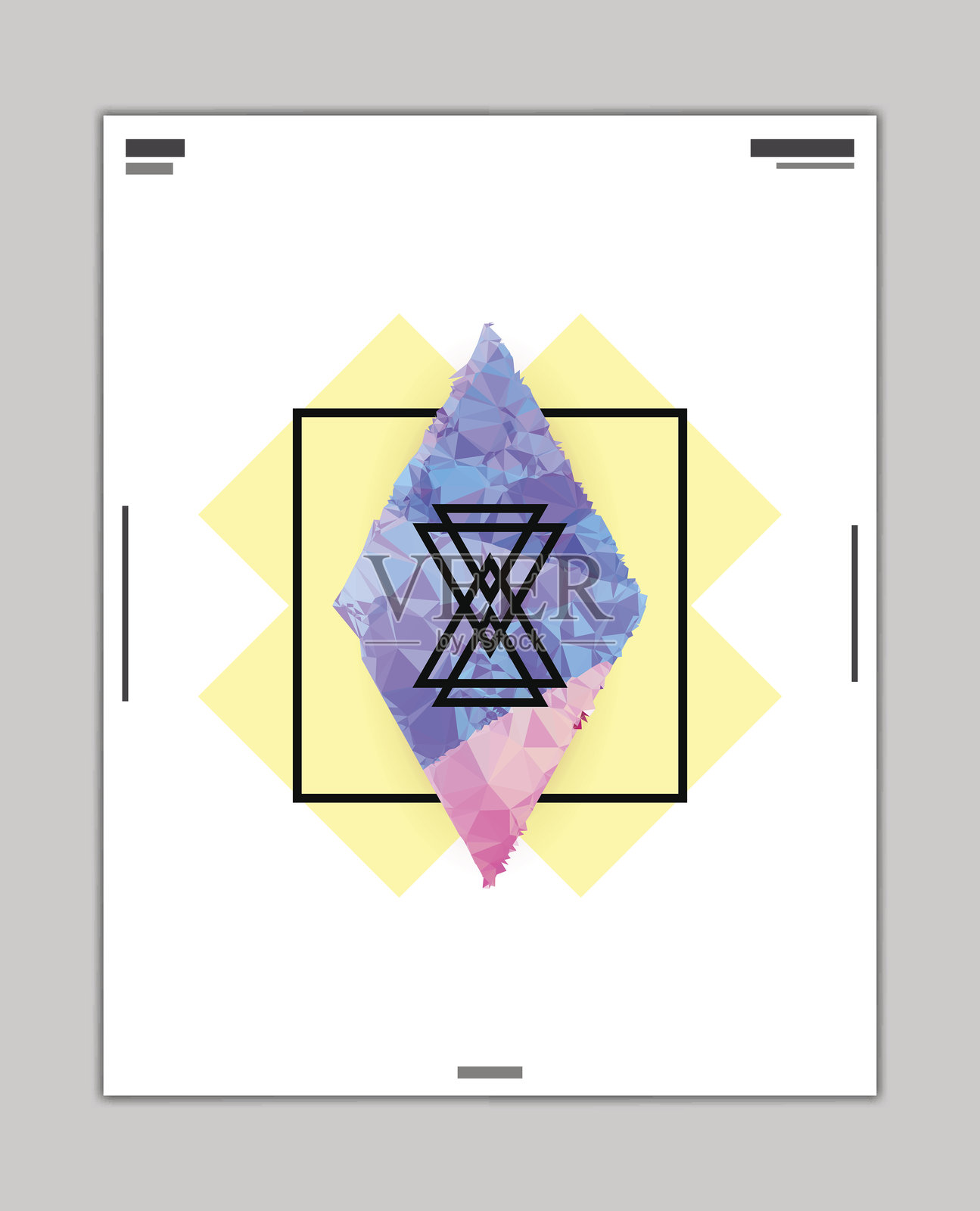 抽象平面设计最小封面布局模板插画图片素材