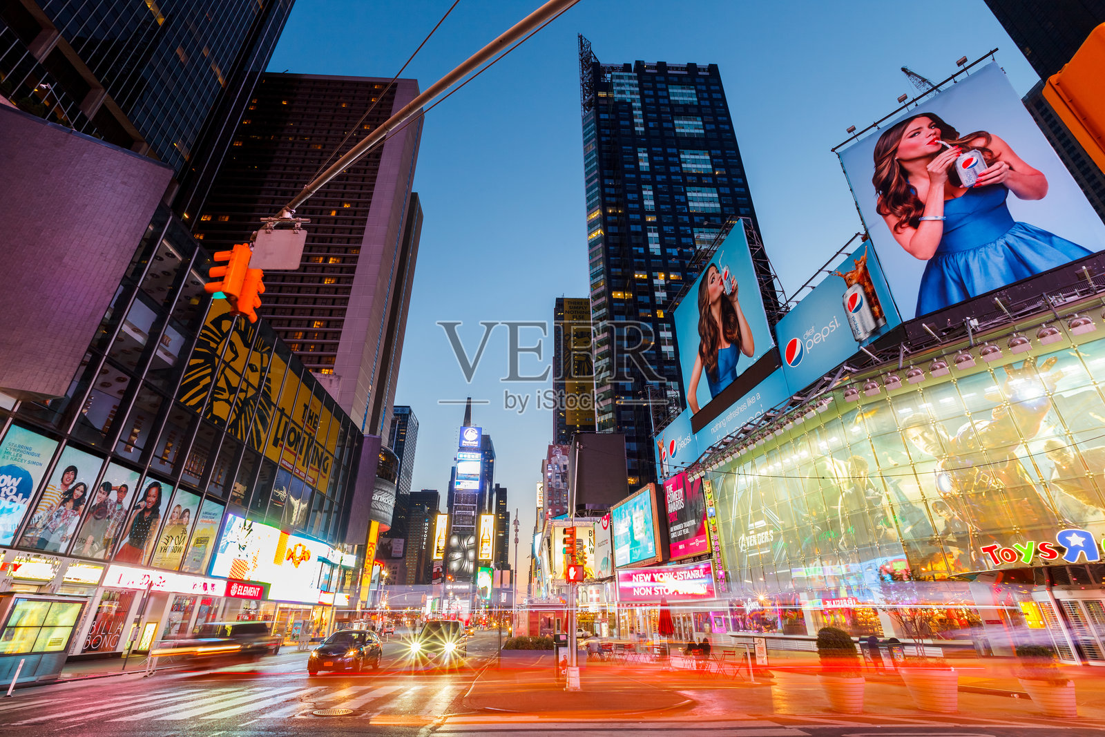 时代广场的夜景照片摄影图片