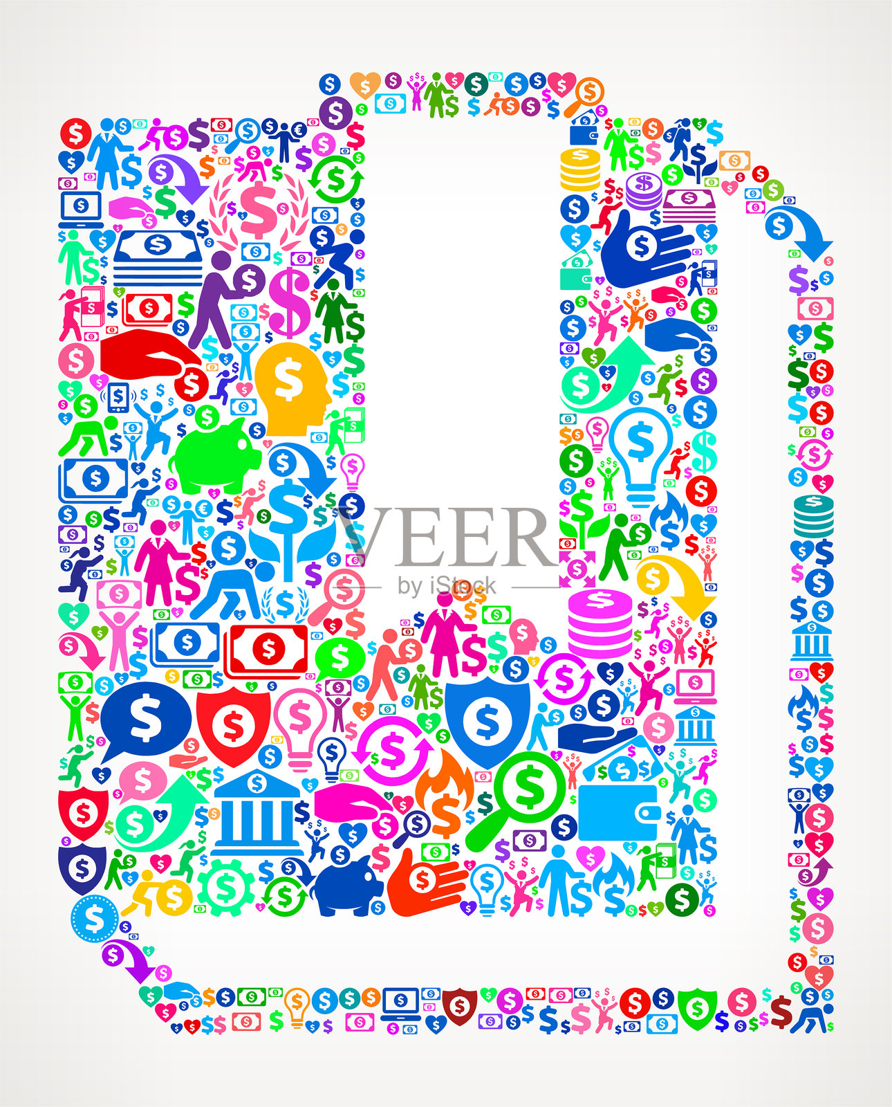 书签金钱矢量图标模式图标素材