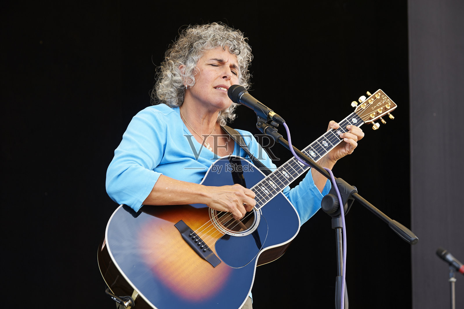 戴安·庞齐奥在“原声吉他会议”照片摄影图片