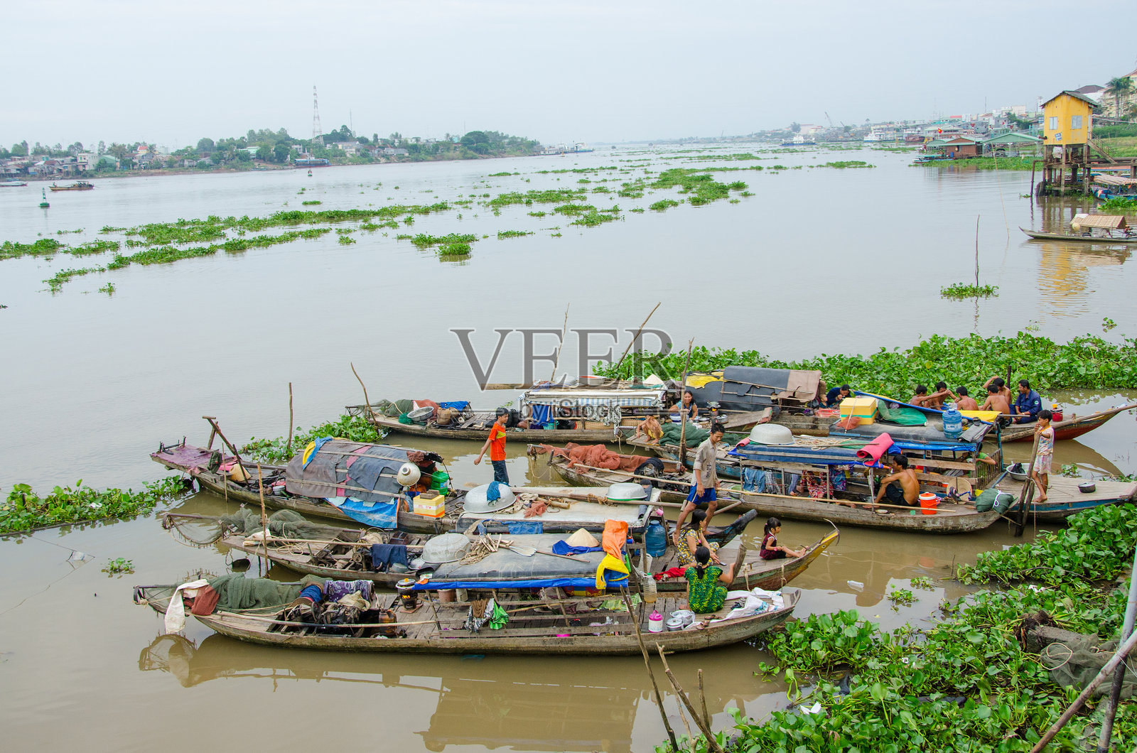 越南乔杜克的渔船照片摄影图片
