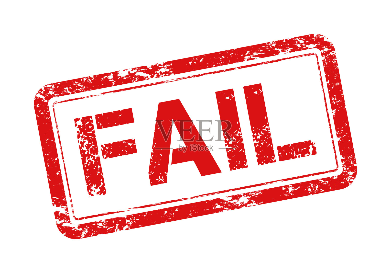 失败，红色橡胶印章。矢量图插画图片素材