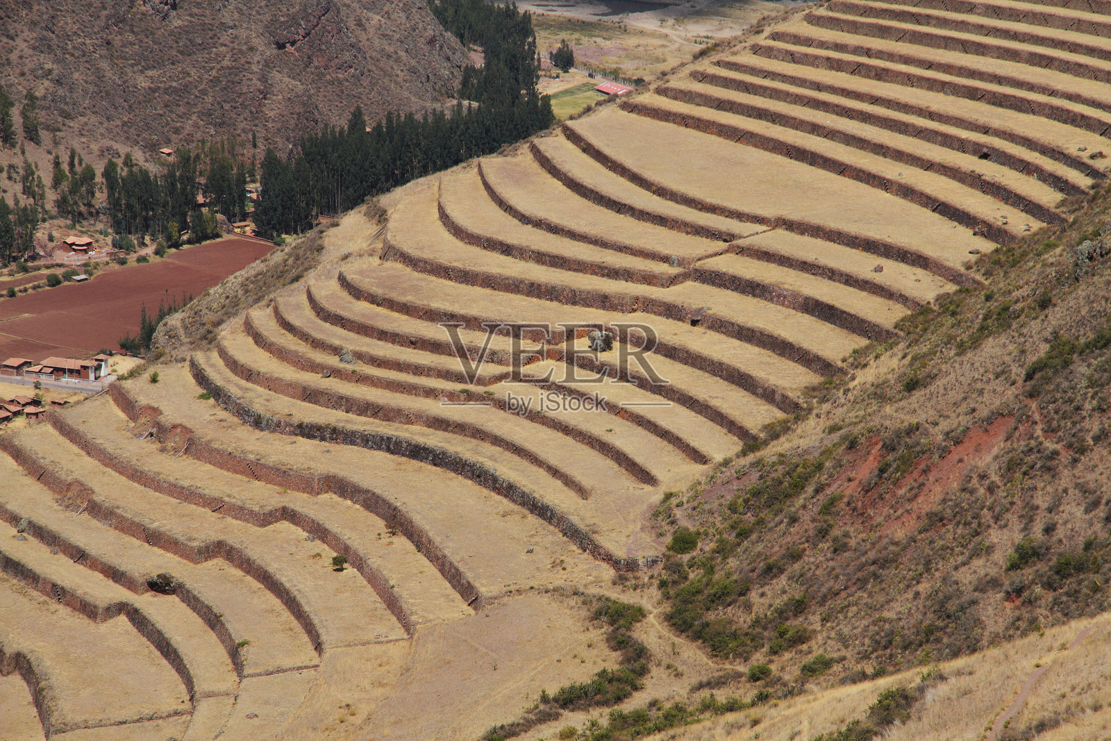位于秘鲁库斯科附近的印加圣谷风景如画的山谷景观照片摄影图片