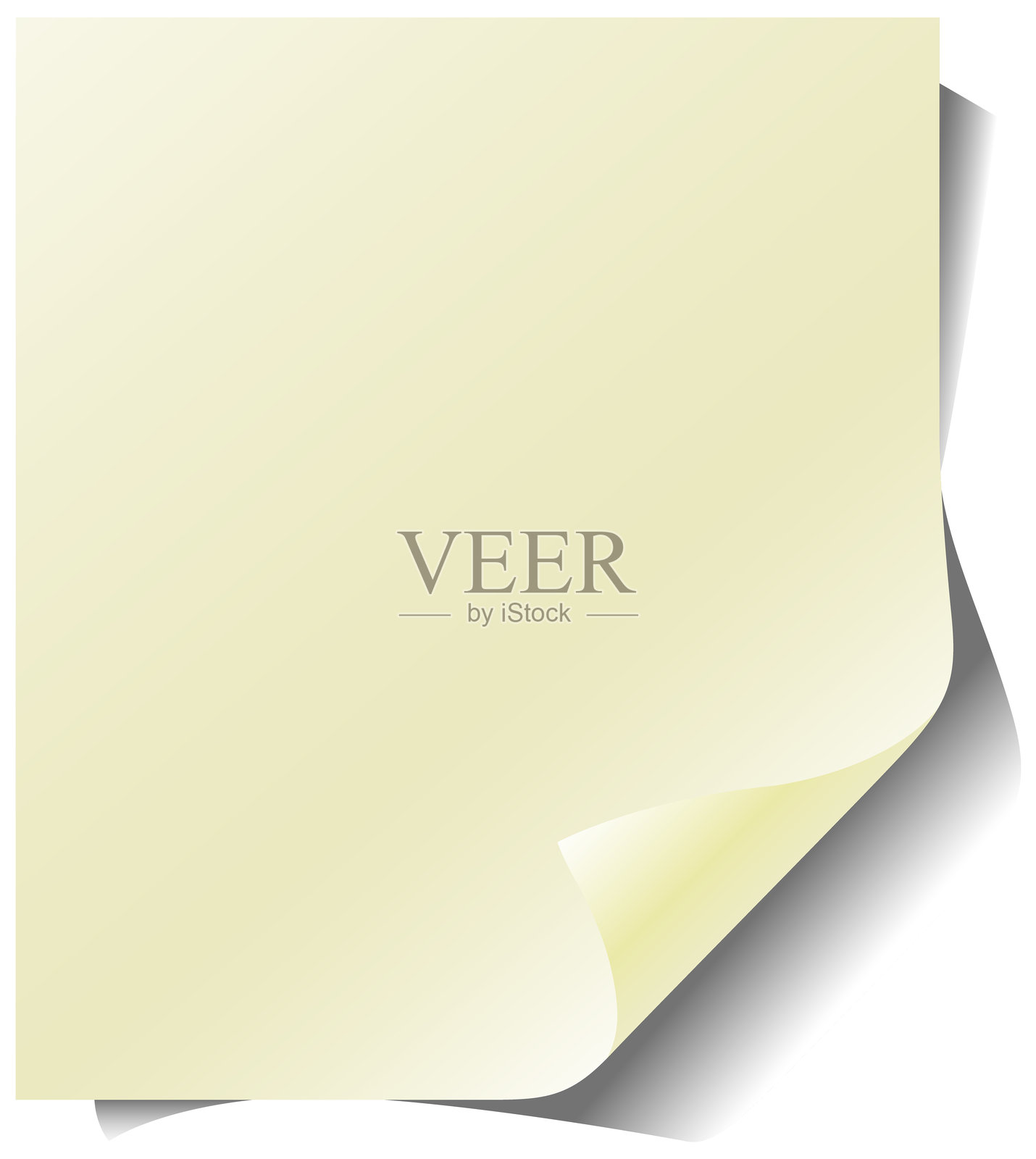 卷角的空白纸张插画图片素材