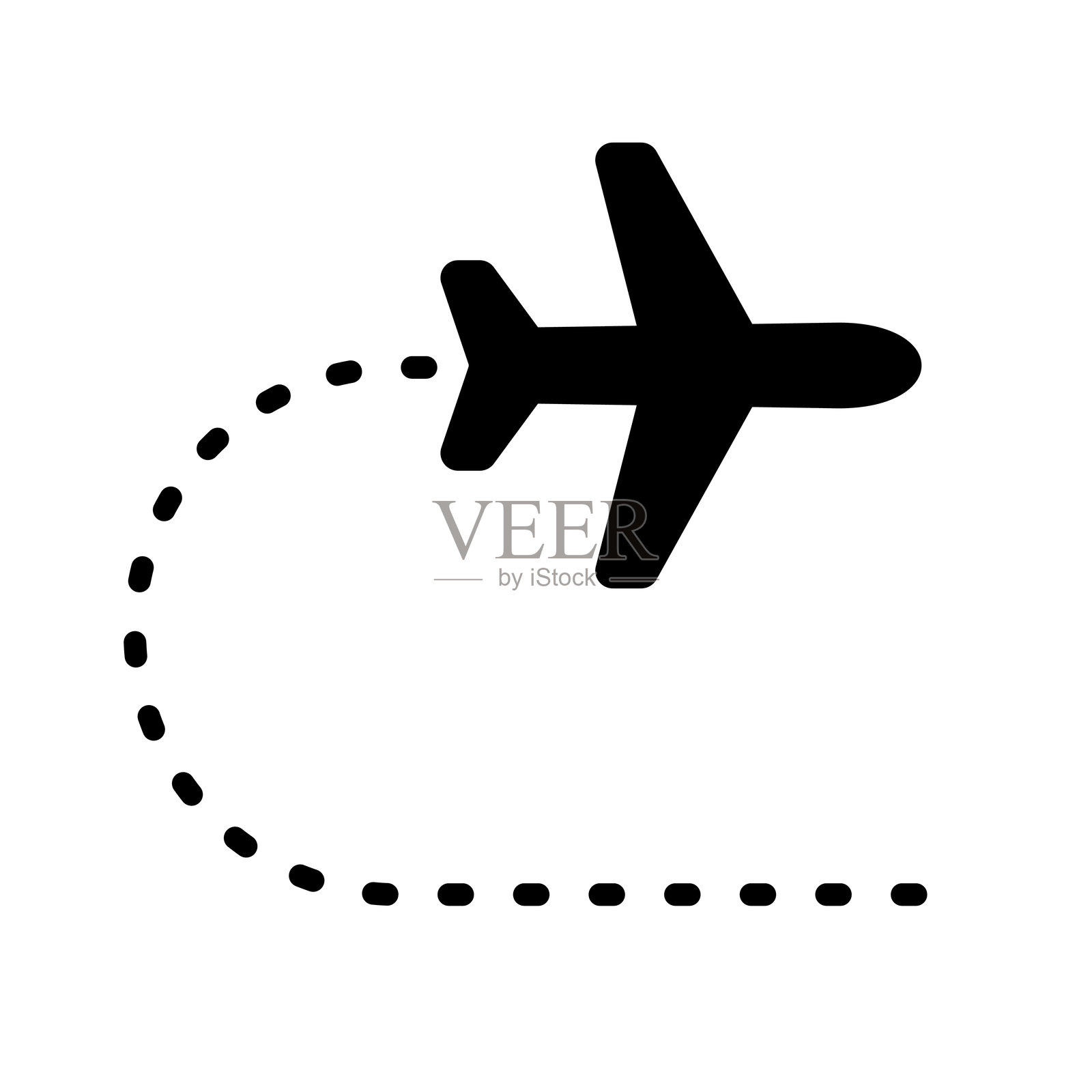 飞机航线图标。飞机飞行插画图片素材