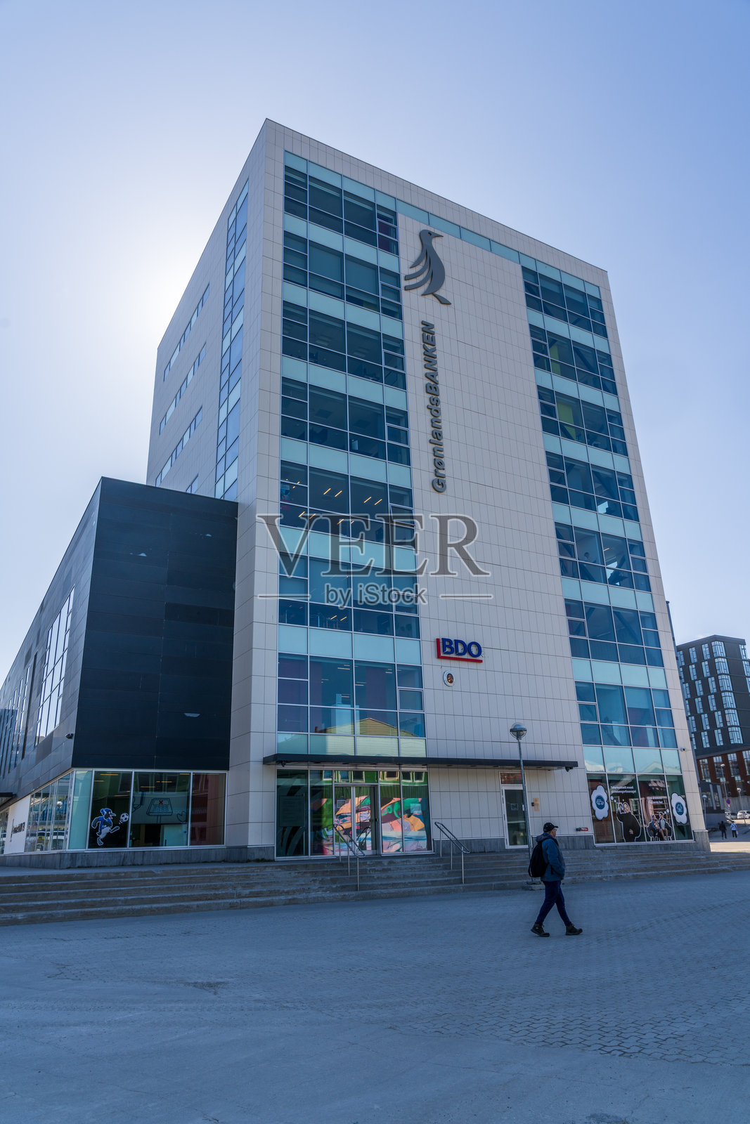 格林兰银行位于首都努克照片摄影图片