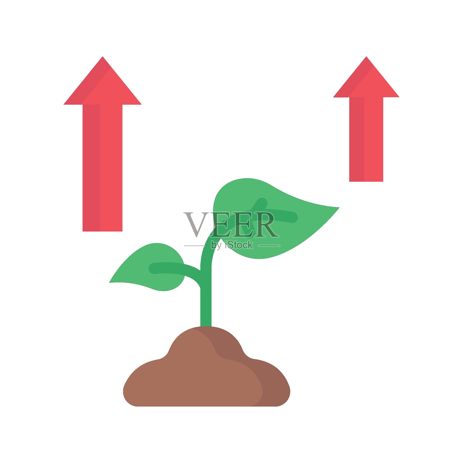 可轻松修改或编辑的增长需求矢量图标插画图片素材