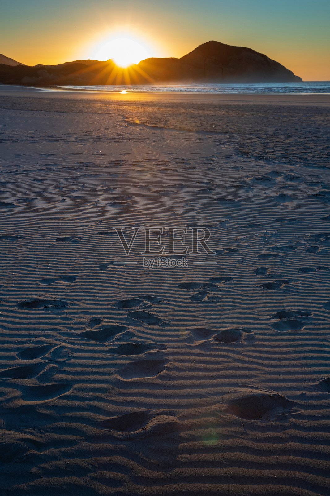 新西兰南岛的旺阿努伊海滩风景照片摄影图片