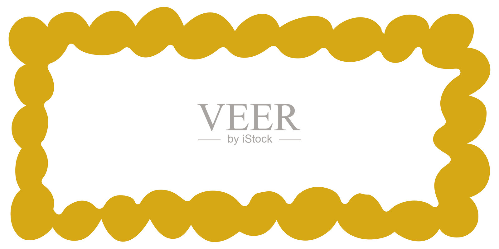 有机自然形状艺术。抽象有机形状。简单的版画手绘波浪花卉风格的矢量插图，适合横向夏季背景的横幅、植物设计模板和现代艺术印刷品。插画图片素材