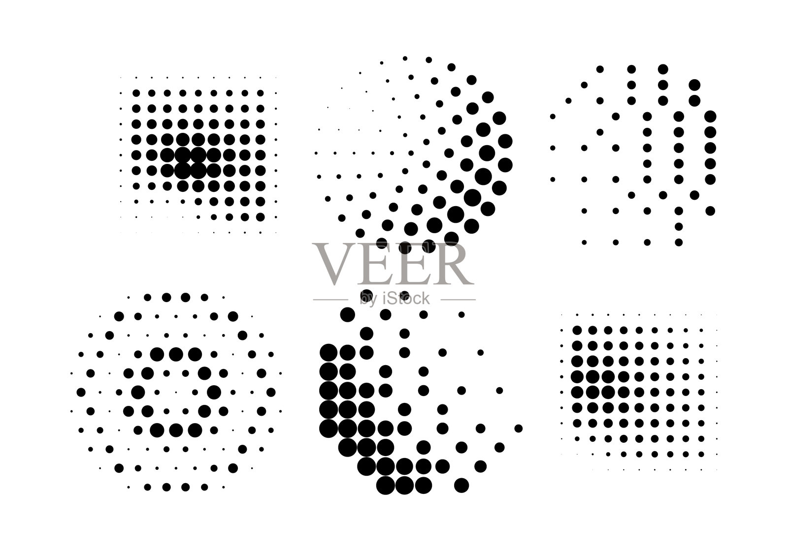 半色调渐变。点状渐变，平滑的点喷洒和半色调波普艺术漫画图案插画图片素材
