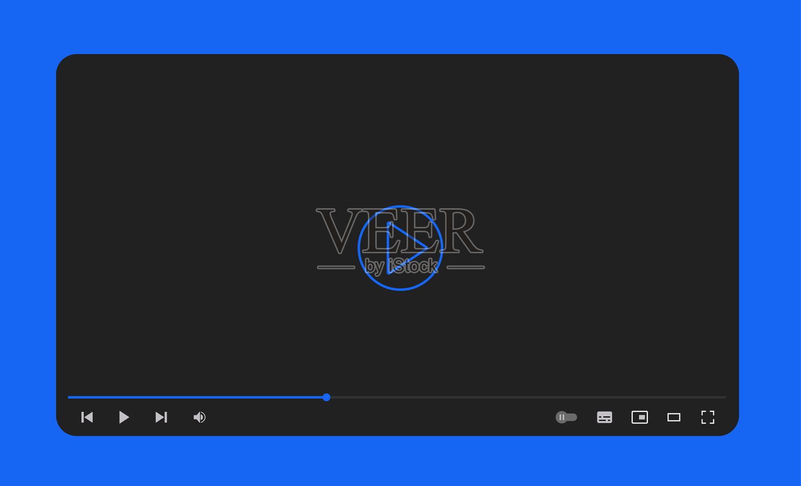 视频播放器界面。媒体播放器窗口条的模型设计插画图片素材