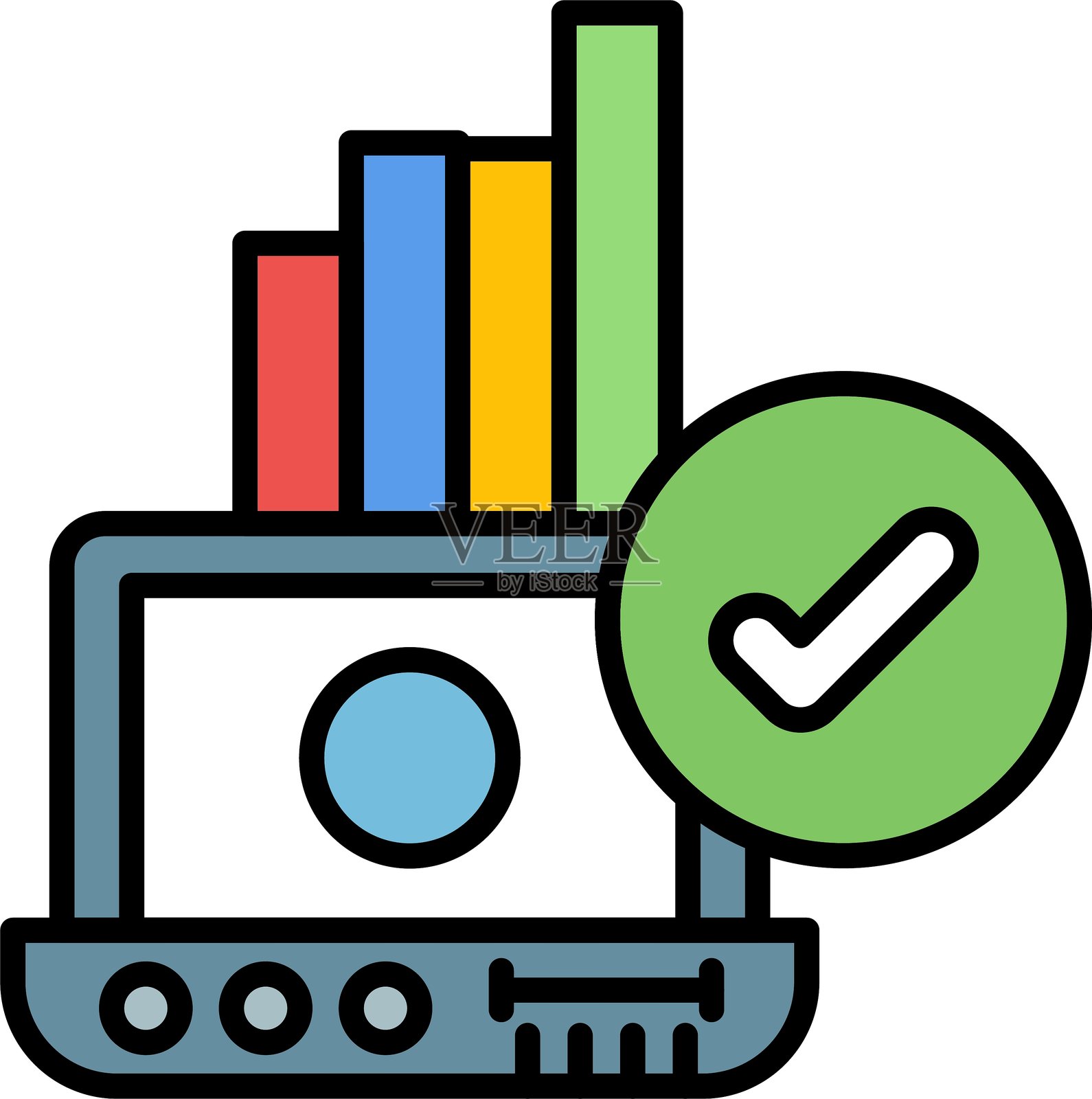 分析图标矢量元素插画图片素材