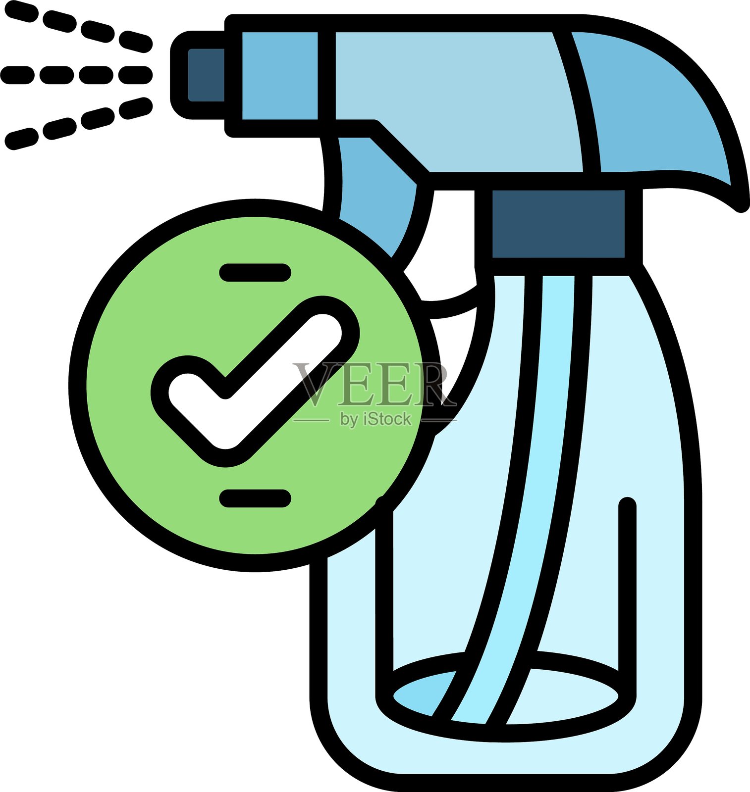 喷雾瓶图标矢量元素插画图片素材