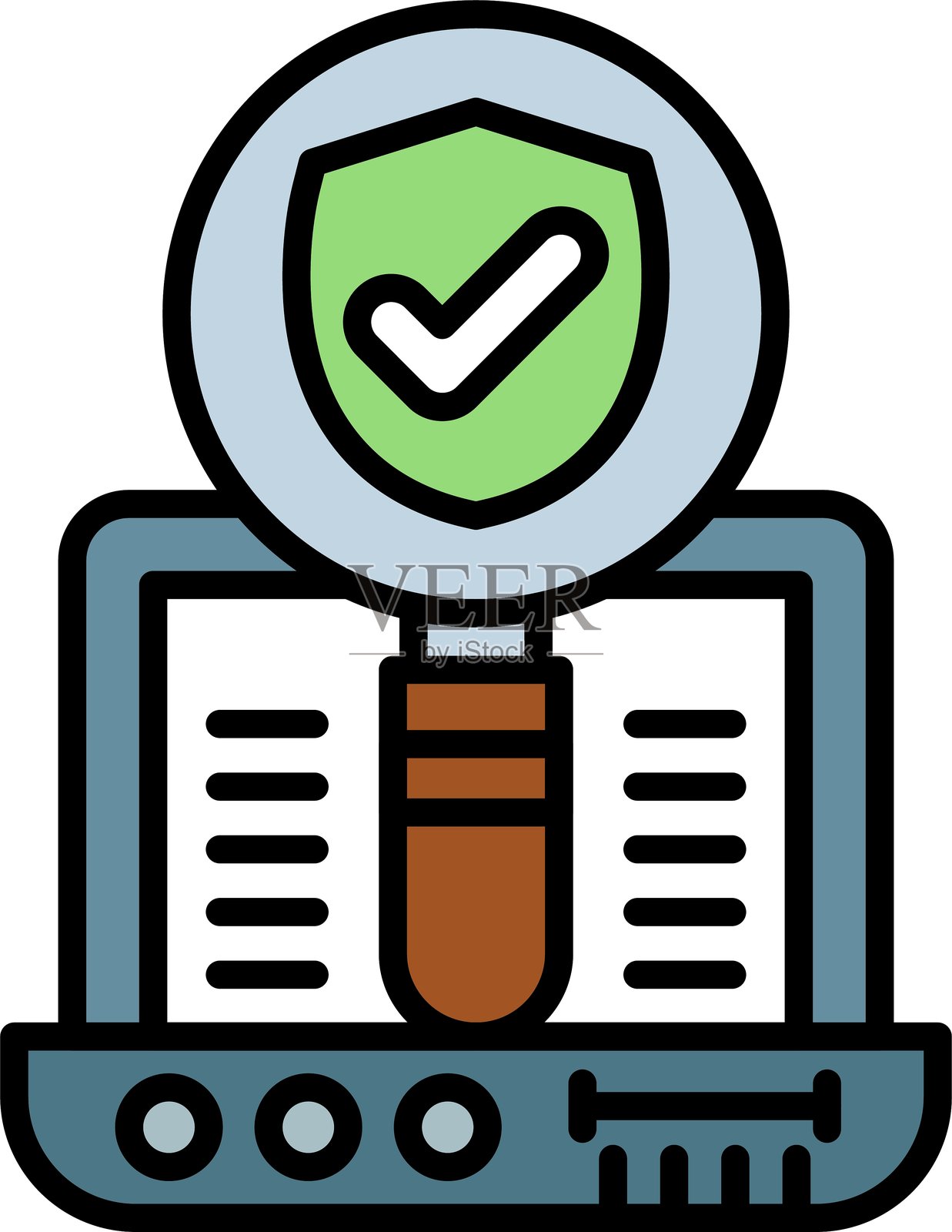 安全搜索图标矢量元素插画图片素材