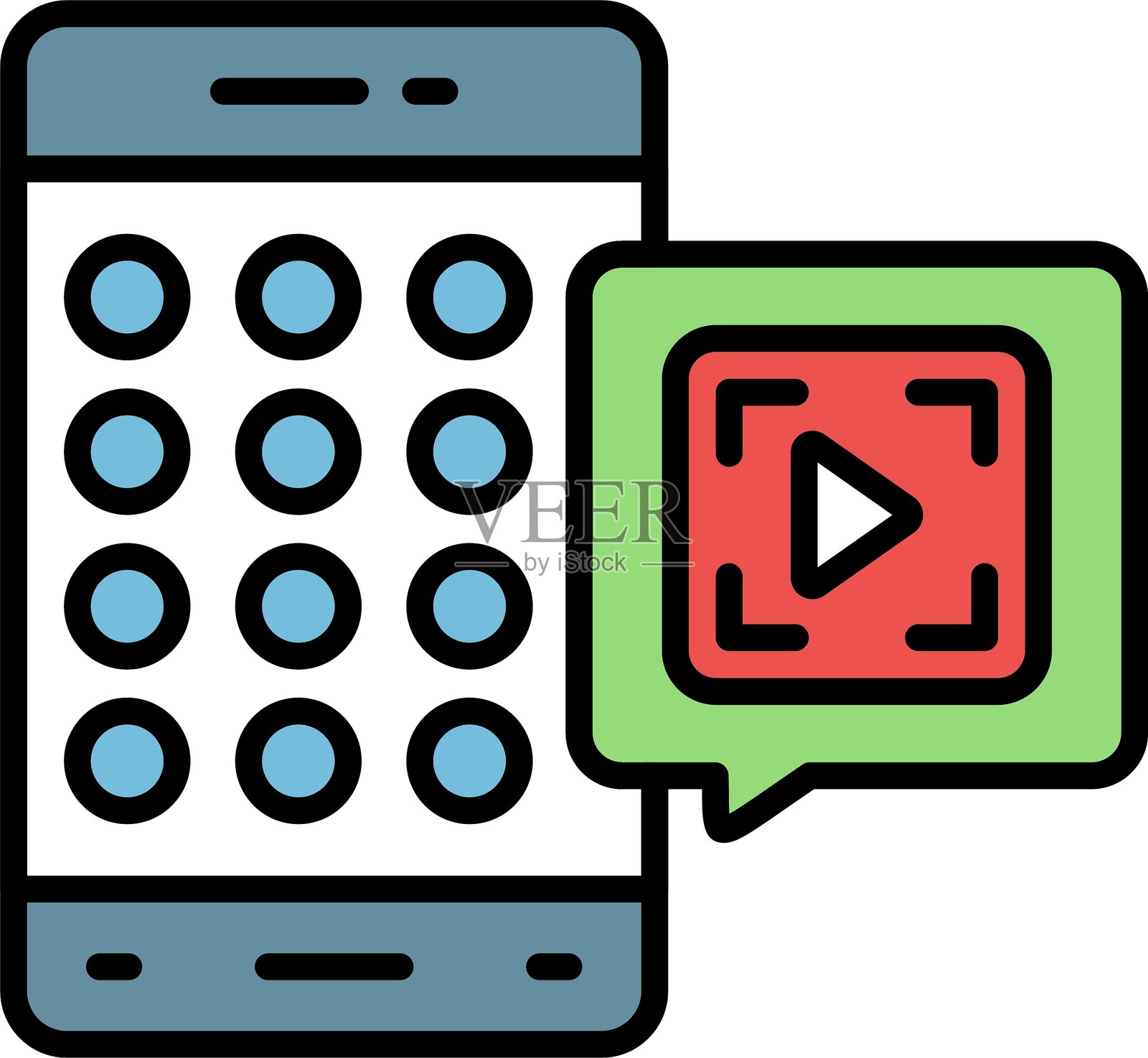 社交媒体图标矢量元素插画图片素材