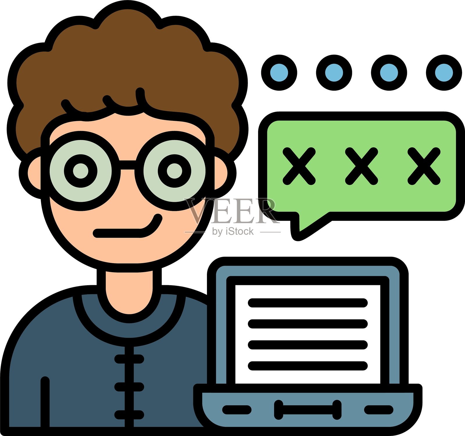 访问被拒绝图标矢量元素插画图片素材