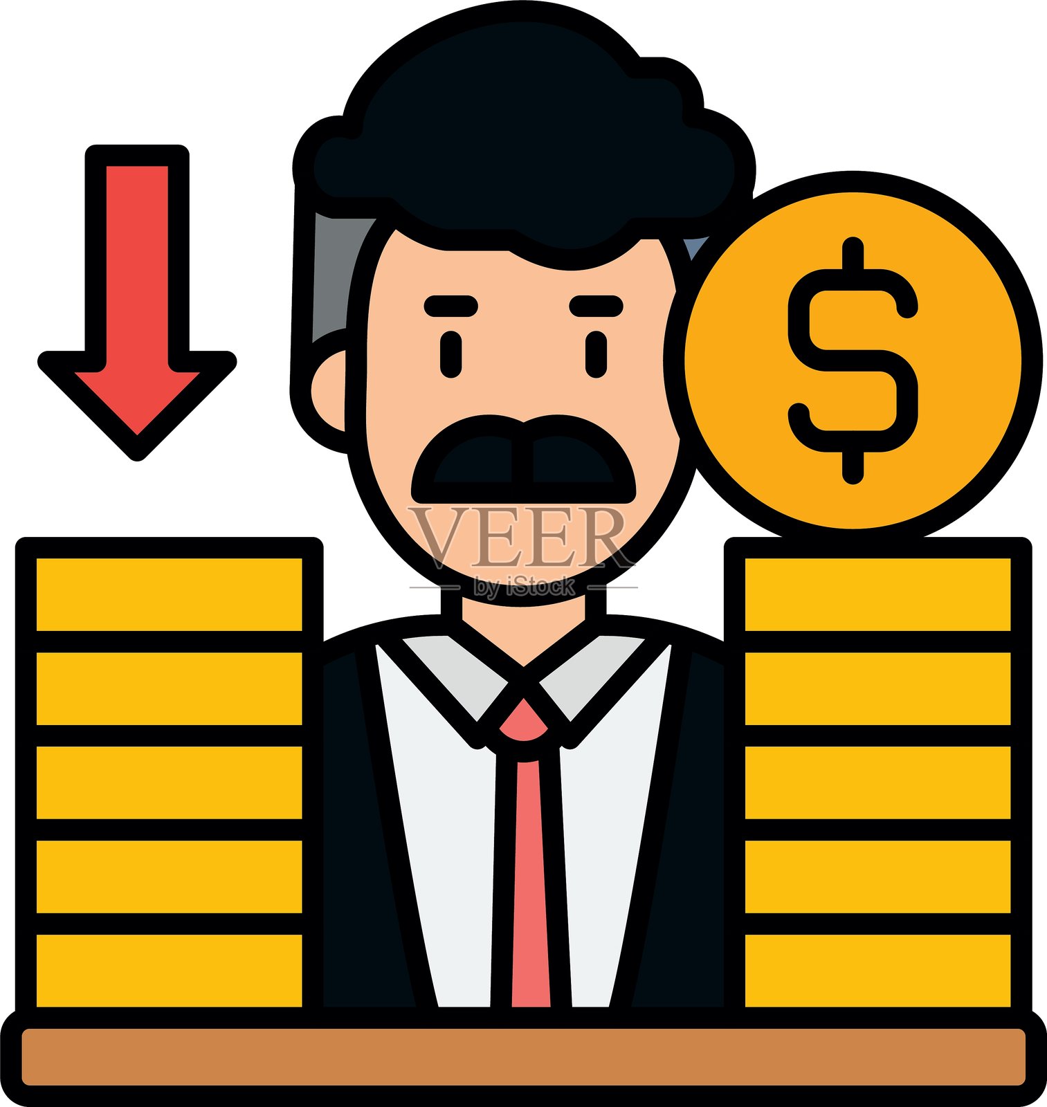 负担图标矢量元素插画图片素材