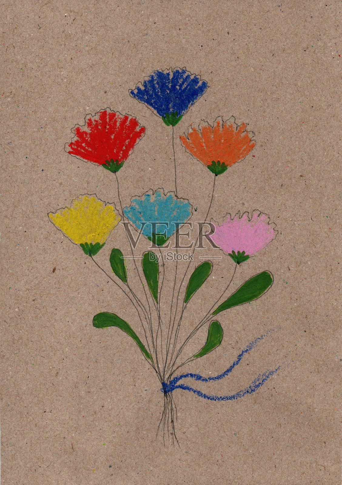 花卉问候。插画图片素材