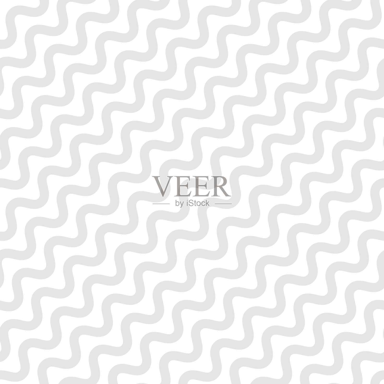 抽象的无缝图案，带有对角波浪线和条纹。插画图片素材