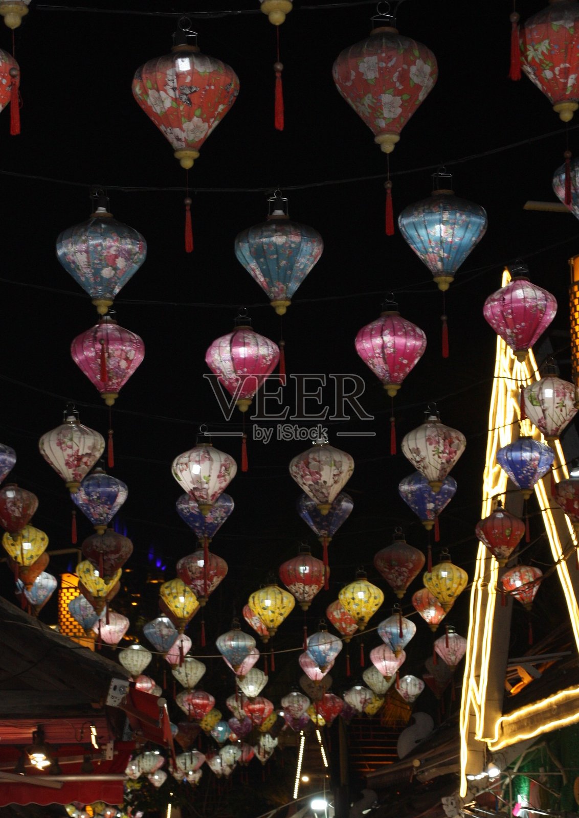 西双版纳星空夜市照片摄影图片