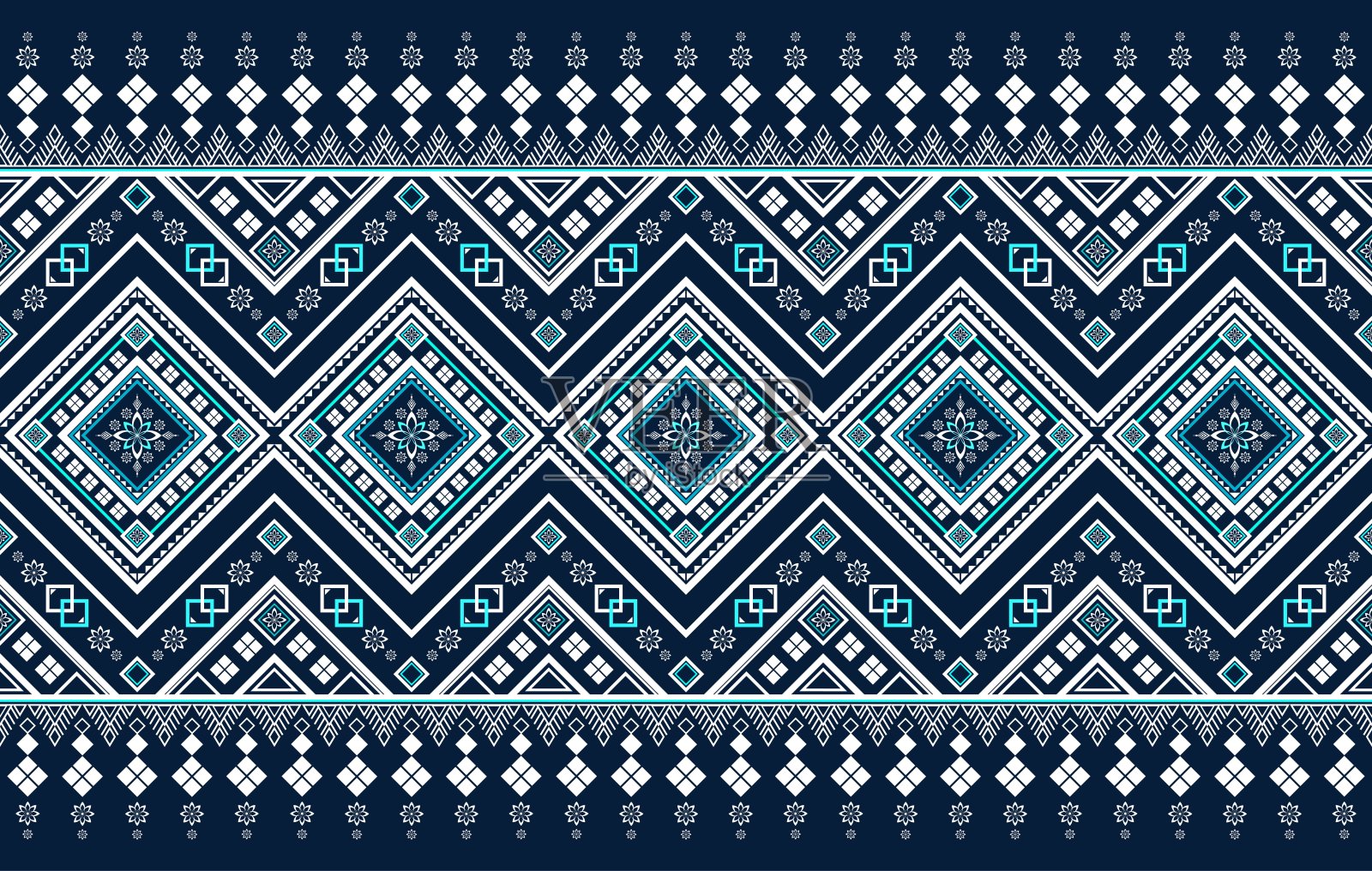 民族图案无缝背景，适用于布料、织物和纺织品的民族设计插画图片素材