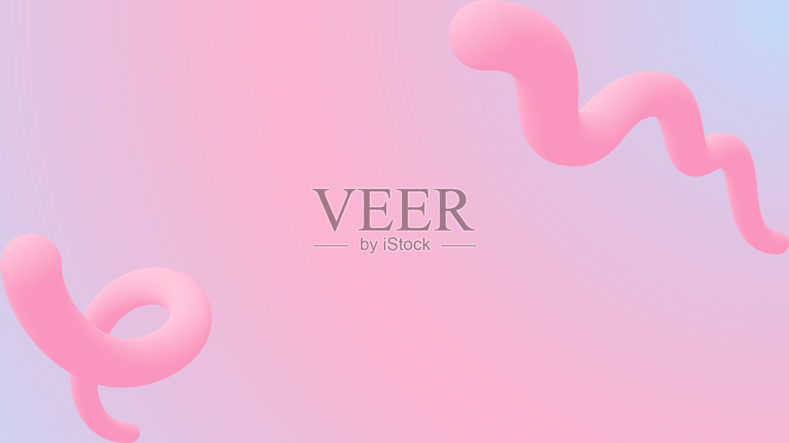 抽象流体流动 3D 液体曲线波浪粉色渐变背景照片摄影图片