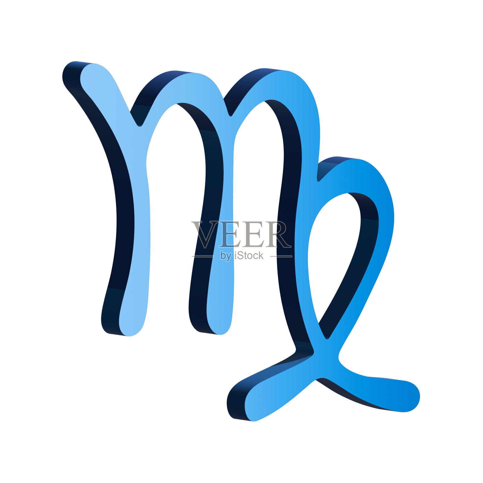 3D 处女座星座占星图标 设计元素照片摄影图片