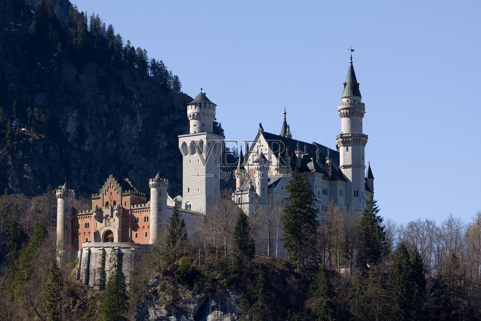 新天鹅堡，德国巴伐利亚照片摄影图片