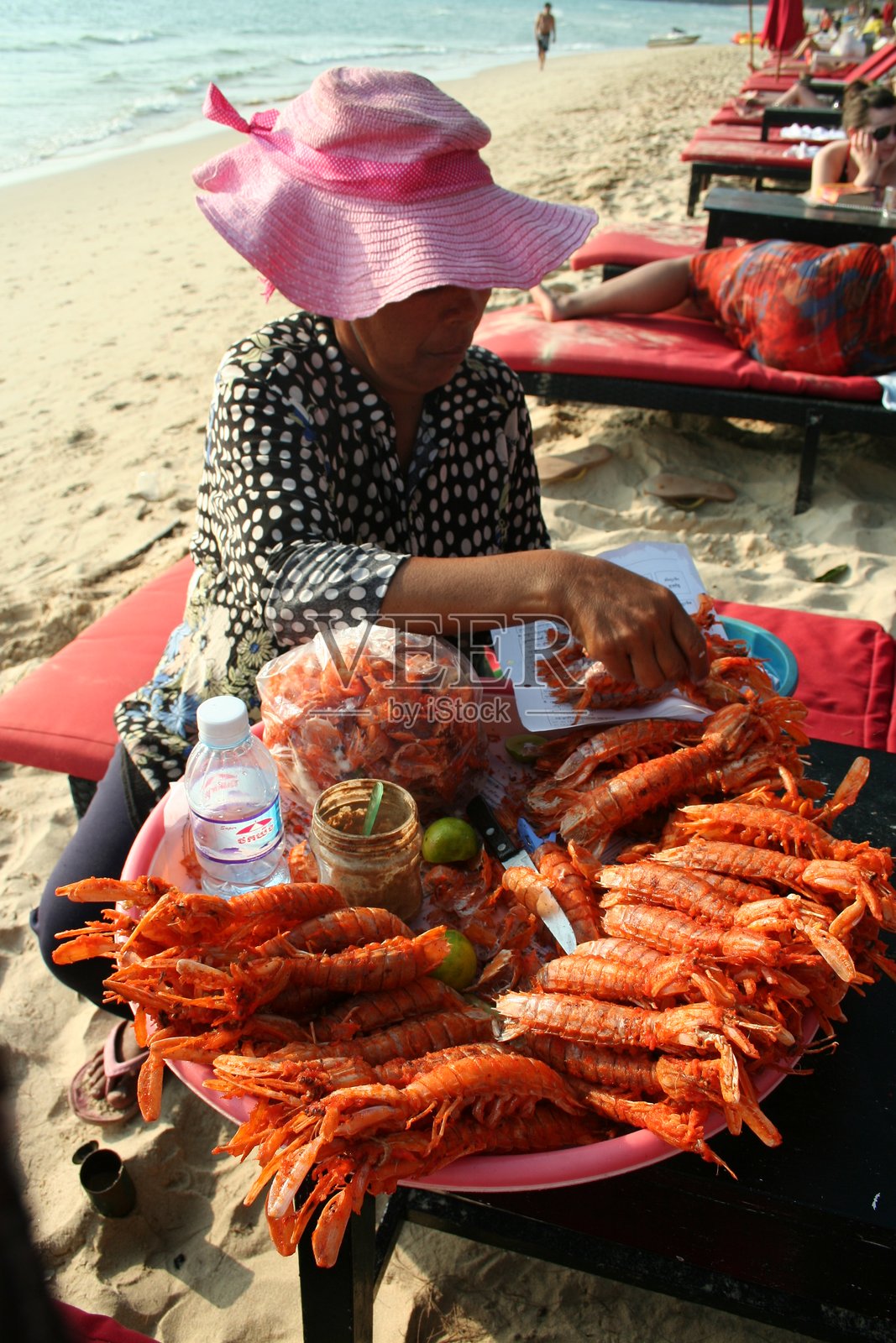 螳螂虾摊贩照片摄影图片