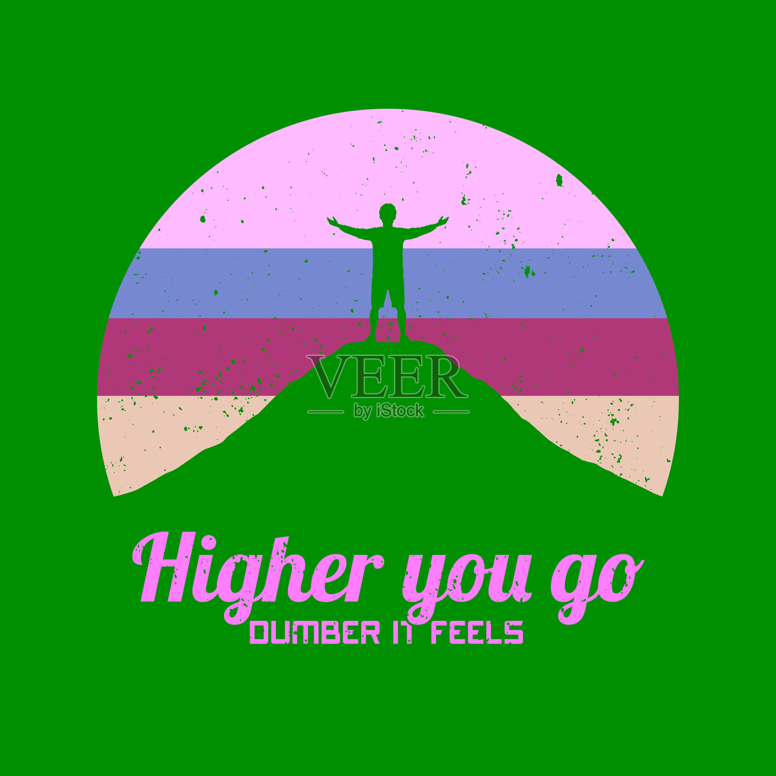 双臂张开的男人插画图片素材