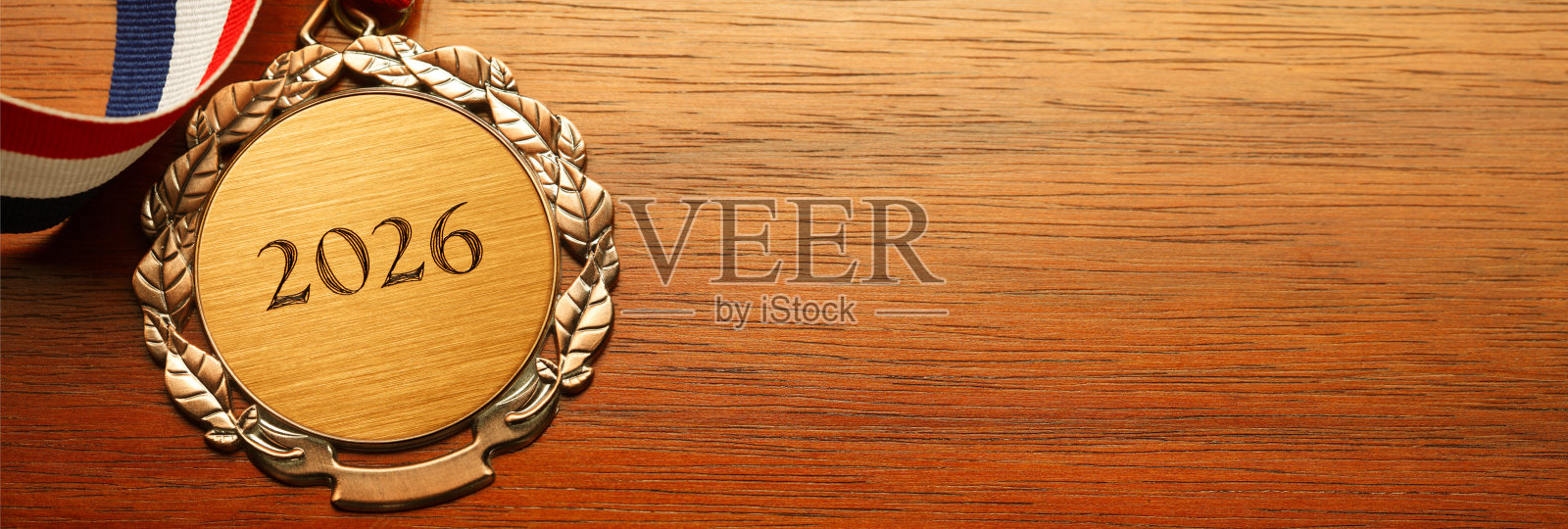 刻有2026的金牌照片摄影图片