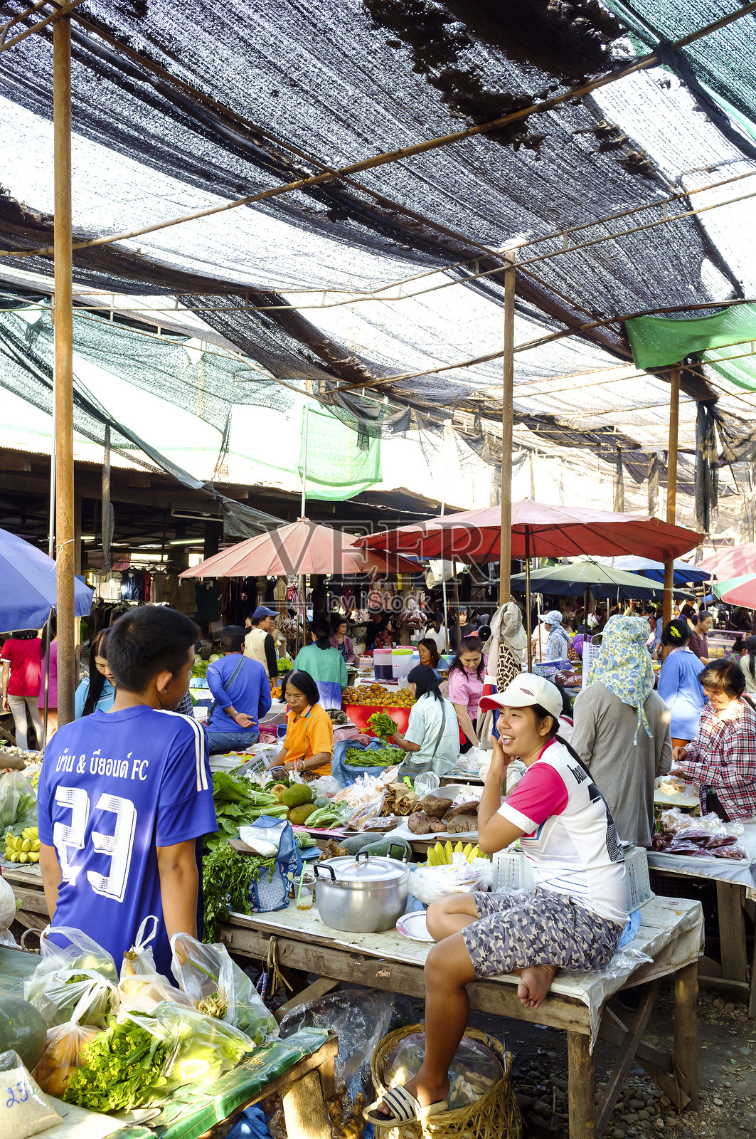 泰国当地市场。照片摄影图片