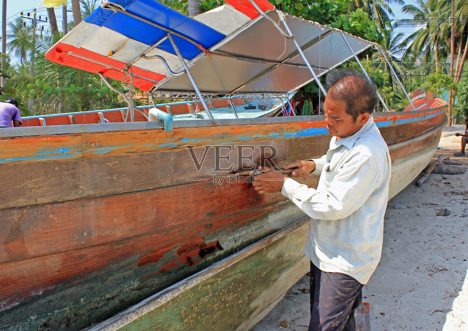 船只维护照片摄影图片