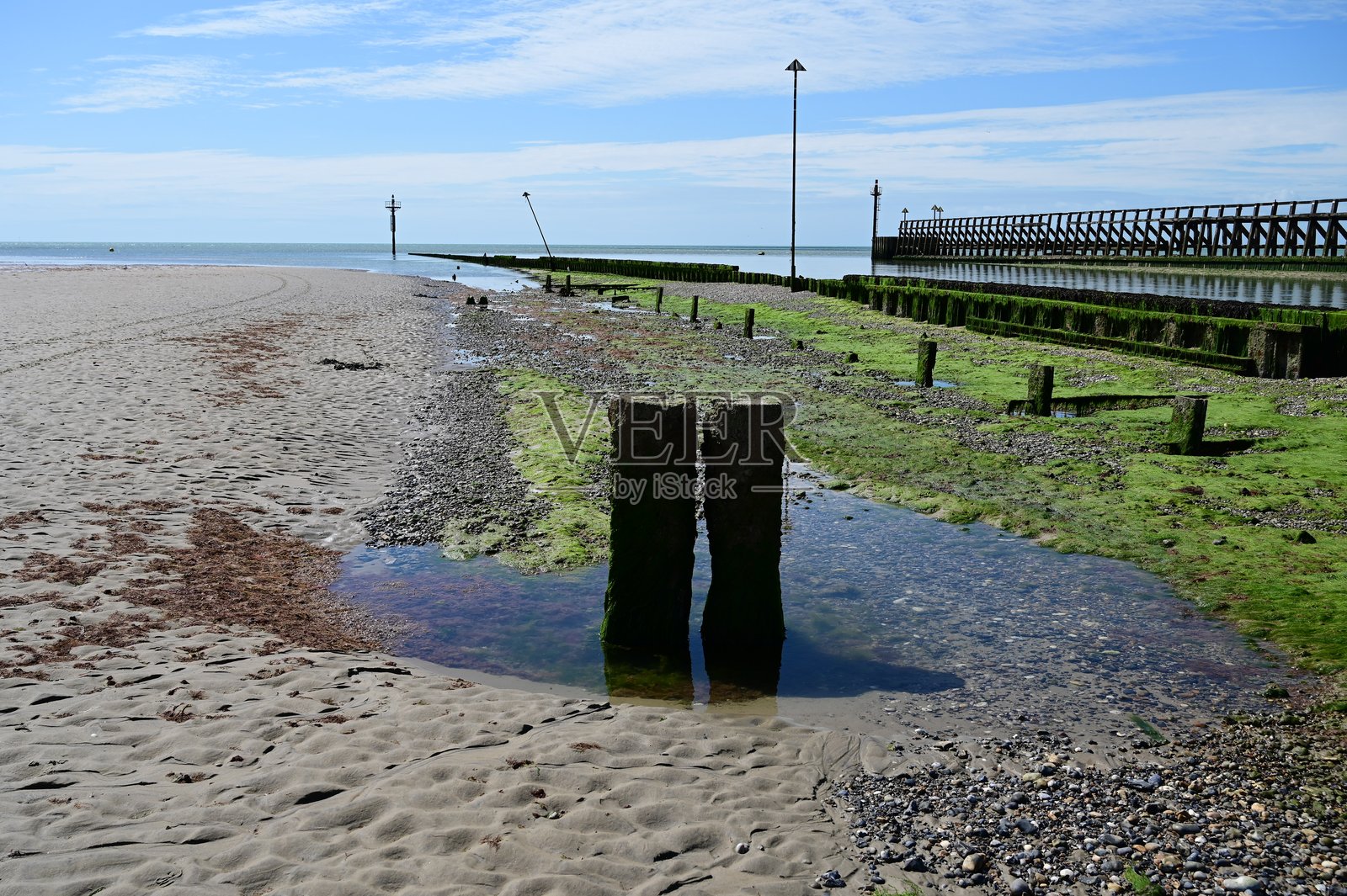 2025年7月的小汉普顿海滩。照片摄影图片