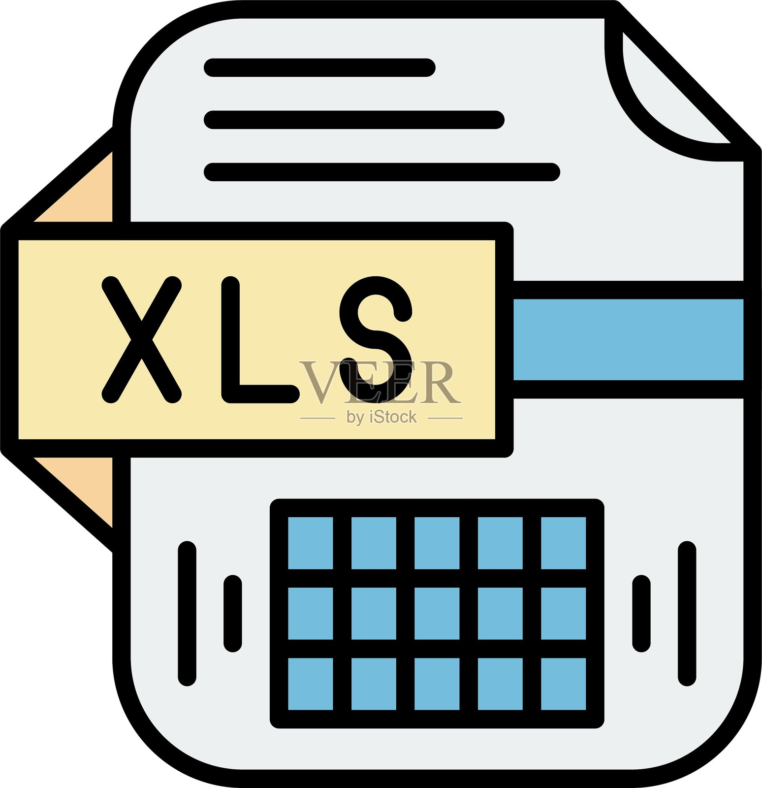 Xls图标矢量元素插画图片素材