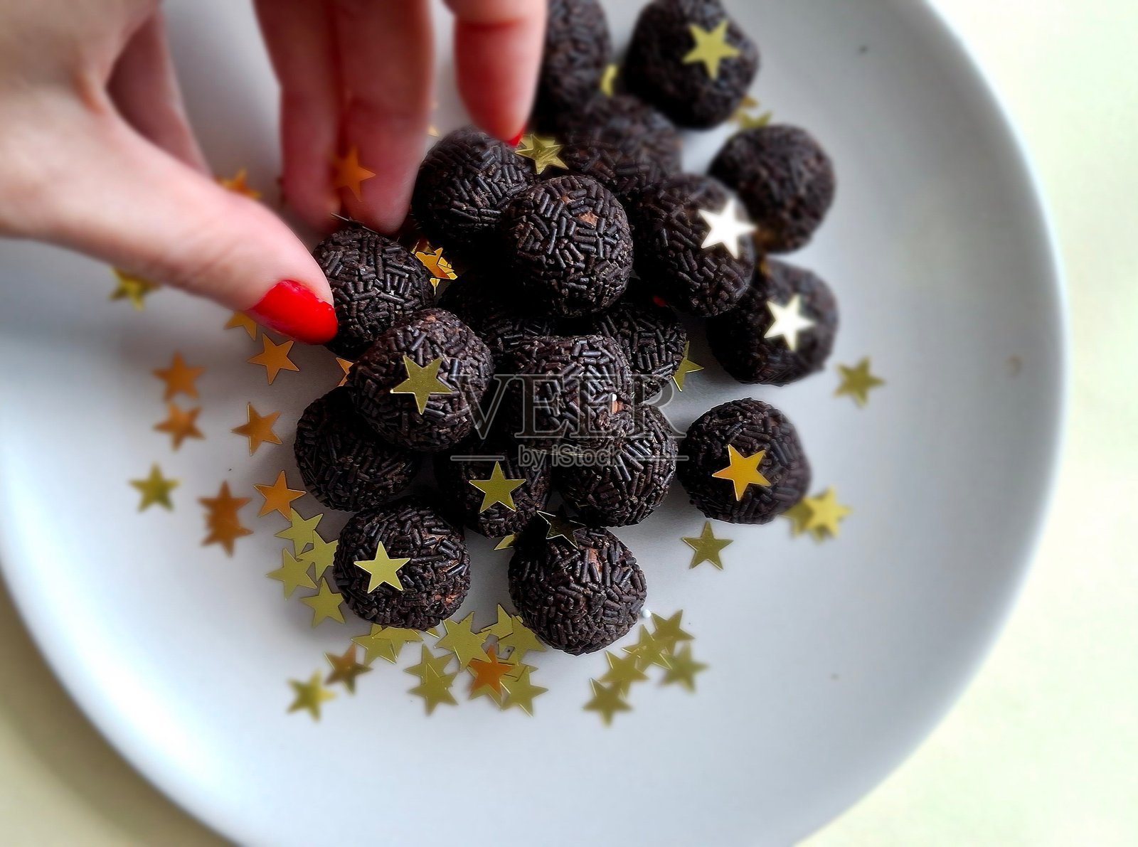 布里加德罗巧克力球照片摄影图片