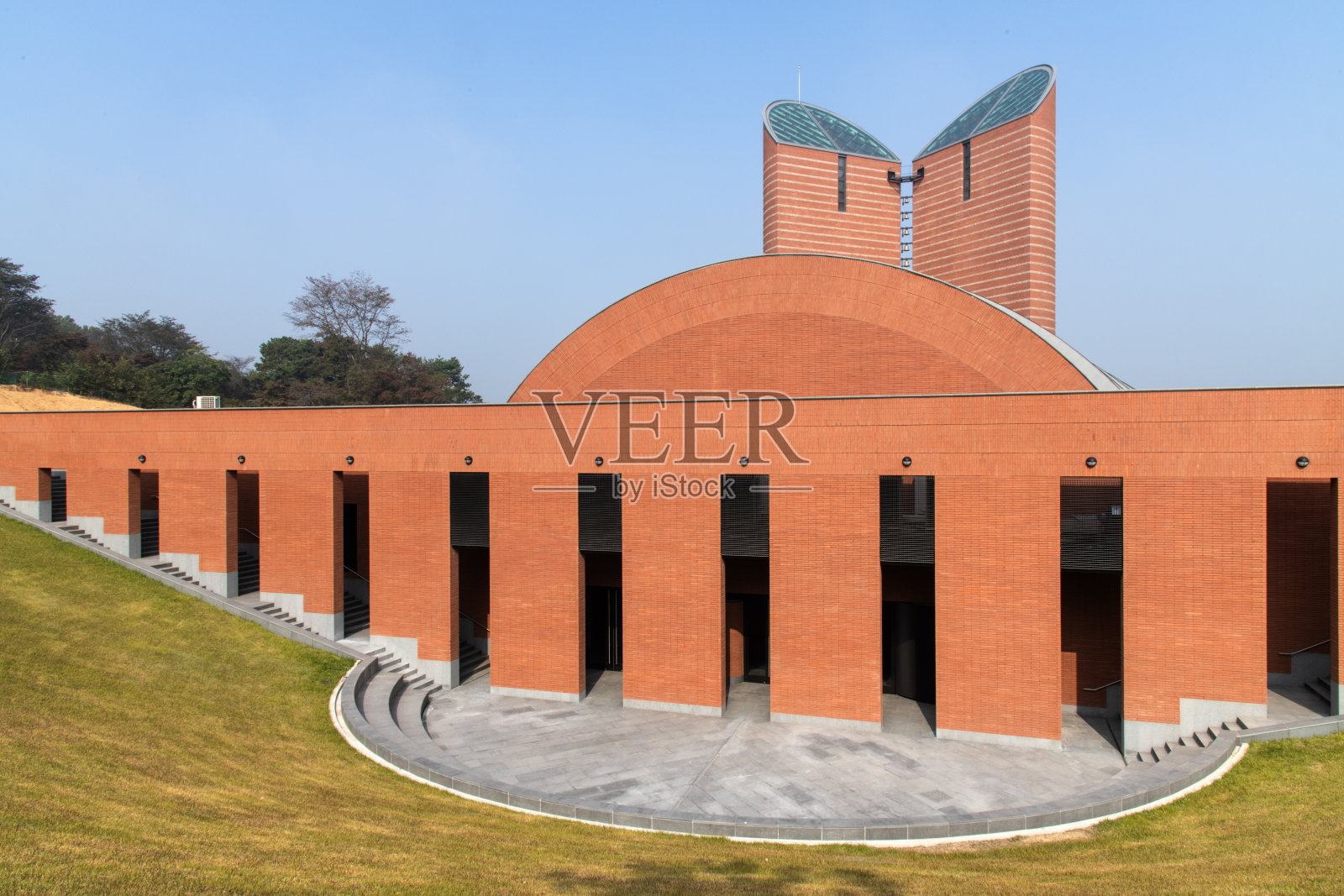 大教堂建筑的景观照片摄影图片